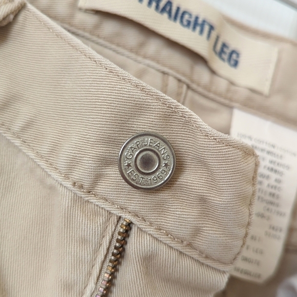 Gap 2002 Y2K Vintage Twill Cotton Mid Rise Straight Leg Chino Pants Beige 8 - Picture 11 of 14